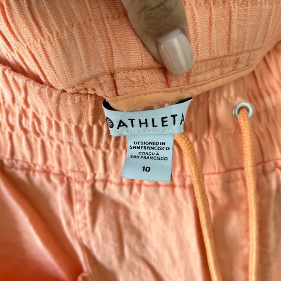 Athleta sz 10 linen shorts - Picture 2 of 4